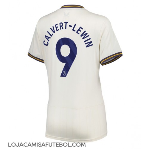 Camisa de Futebol Everton Dominic Calvert-Lewin #9 Equipamento Alternativo Mulheres 2024-25 Manga Curta